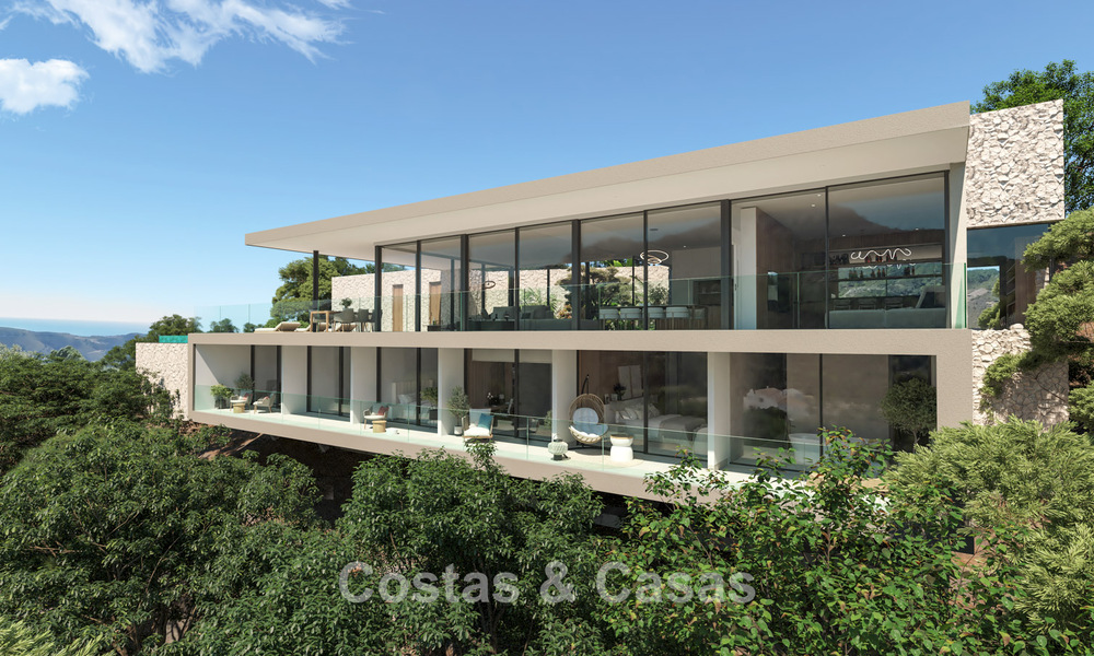 Villa de diseño vanguardista y de alta gama con vistas despejadas al mar en venta en las colinas de Marbella - Benahavís 781713
