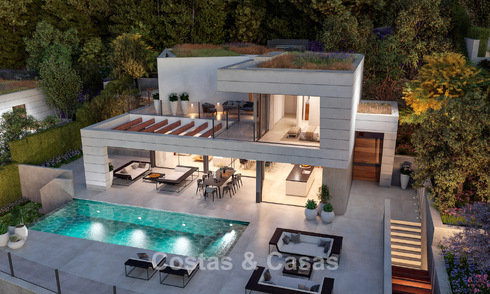 Moderna y lujosa villa de obra nueva con vistas al mar en venta en una zona verde y tranquila al este del centro de Málaga 782550