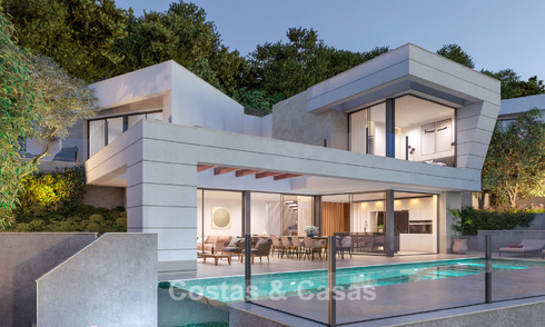Sofisticada villa de obra nueva con vistas al mar en venta en una nueva urbanización cerrada al este de Málaga 782556