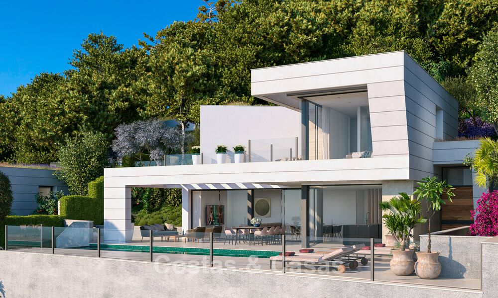 Sofisticada villa de obra nueva con vistas al mar en venta en una nueva urbanización cerrada al este de Málaga 782558