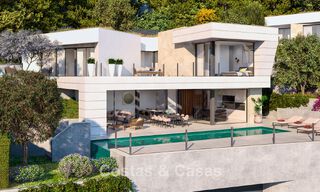 Sofisticada villa de obra nueva con vistas al mar en venta en una nueva urbanización cerrada al este de Málaga 782559 