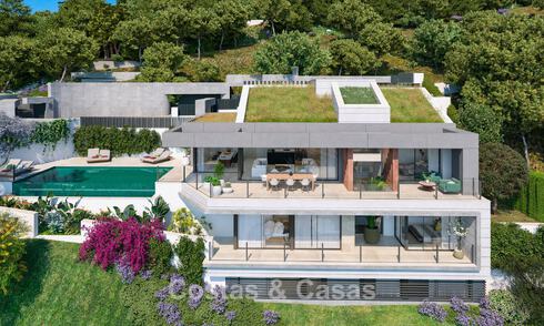 Villa de diseño de obra nueva con vistas al mar en venta en una zona residencial cerrada al este de Málaga centro 782571