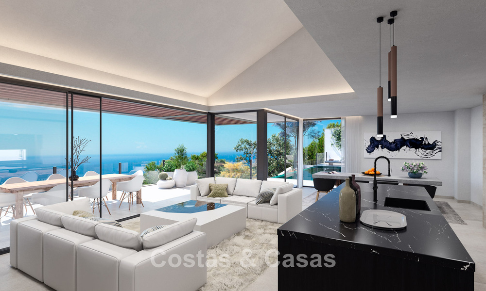Villa de diseño de obra nueva con vistas al mar en venta en una zona residencial cerrada al este de Málaga centro 782574