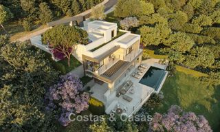 Moderna villa de obra nueva con vistas panorámicas al mar en venta, rodeada de vegetación al este del centro de Málaga 782578 
