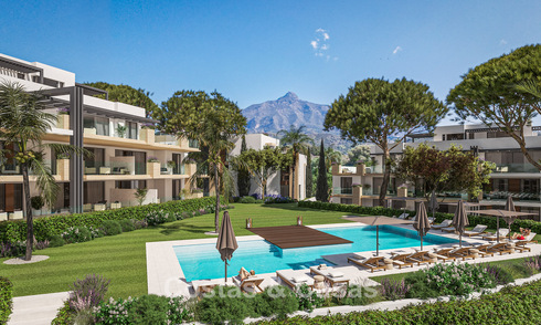 ¡Lanzamiento! Elegantes apartamentos de obra nueva en venta en el Valle del Golf de Nueva Andalucía, Marbella 782132