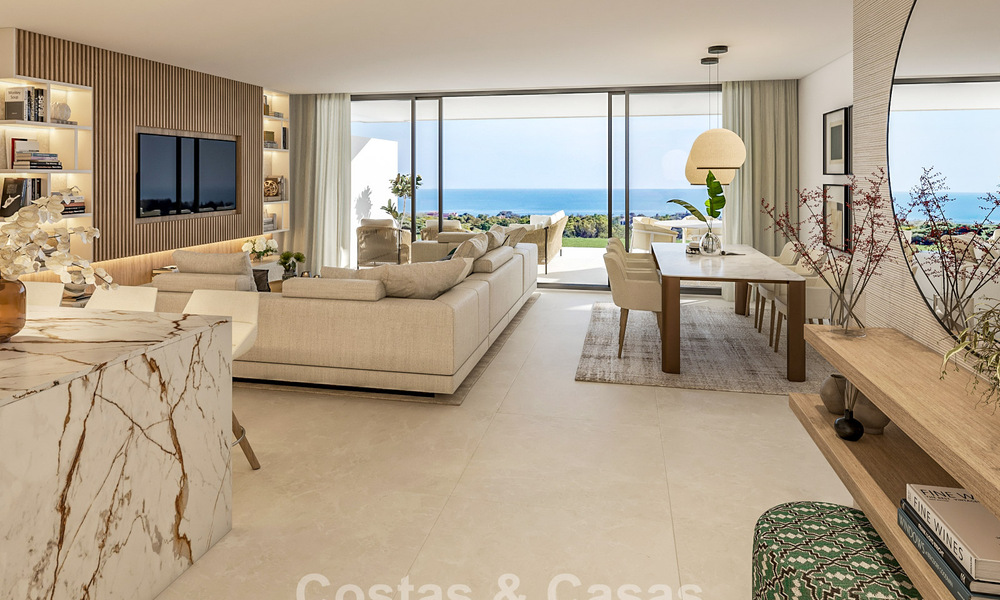 ¡Lanzamiento! Elegantes apartamentos de obra nueva en venta en el Valle del Golf de Nueva Andalucía, Marbella 782137