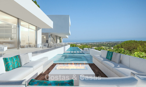 Nueva villa de lujo de alta gama con vistas al golf y al mar en venta en La Reserva Club, Sotogrande, Costa del Sol 782025