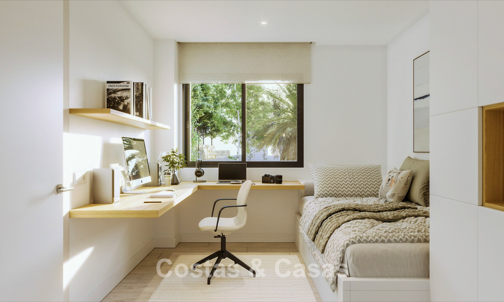Nuevo proyecto de apartamentos contemporáneos de lujo en venta a un paso de la playa en Estepona Oeste 783262