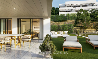 Nuevo proyecto de apartamentos contemporáneos de lujo en venta a un paso de la playa en Estepona Oeste 783268 