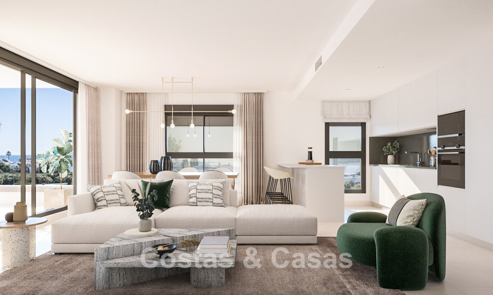 Apartamentos contemporáneos de nueva construcción con impresionantes vistas al mar en venta cerca del centro de Estepona 783358