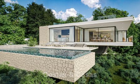 Villa de obra nueva sobre plano con arquitectura vanguardista en venta en las colinas de Marbella - Benahavís 783398