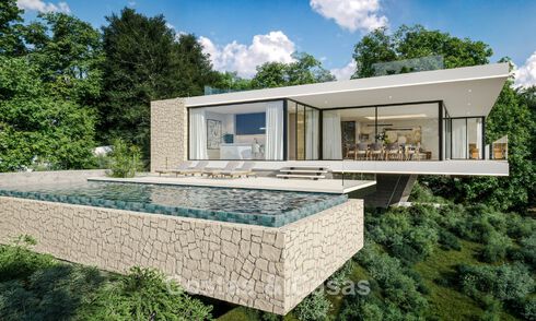 Villa de obra nueva sobre plano con arquitectura vanguardista en venta en las colinas de Marbella - Benahavís 783398