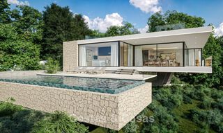 Villa de obra nueva sobre plano con arquitectura vanguardista en venta en las colinas de Marbella - Benahavís 783398 