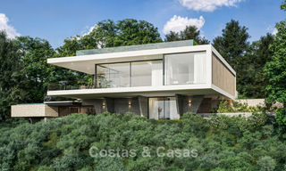 Villa de obra nueva sobre plano con arquitectura vanguardista en venta en las colinas de Marbella - Benahavís 783399 