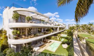 Innovadores apartamentos sobre plano en venta a un paso de los servicios y la playa en Estepona, Costa del Sol 784904 