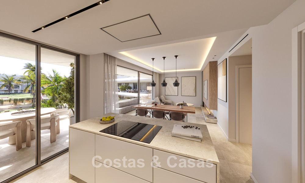 Innovadores apartamentos sobre plano en venta a un paso de los servicios y la playa en Estepona, Costa del Sol 784915