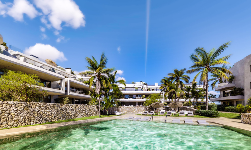 Innovadores apartamentos sobre plano en venta a un paso de los servicios y la playa en Estepona, Costa del Sol 784922