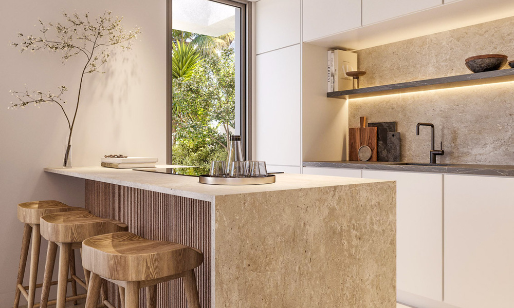 Innovadores apartamentos sobre plano en venta a un paso de los servicios y la playa en Estepona, Costa del Sol 784932