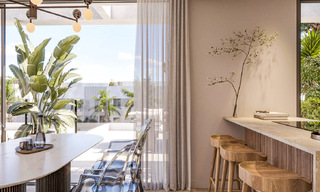 Innovadores apartamentos sobre plano en venta a un paso de los servicios y la playa en Estepona, Costa del Sol 784933 