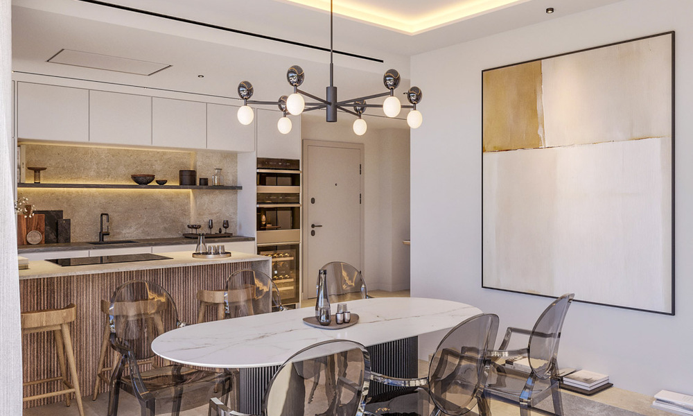 Innovadores apartamentos sobre plano en venta a un paso de los servicios y la playa en Estepona, Costa del Sol 784936