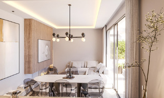 Innovadores apartamentos sobre plano en venta a un paso de los servicios y la playa en Estepona, Costa del Sol 784939 