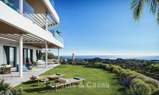 ¡Lanzamiento! Apartamentos con vistas panorámicas al mar en venta, en primera línea de golf en Mijas Costa, Costa del Sol 784983 