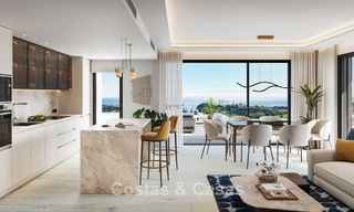 ¡Lanzamiento! Apartamentos con vistas panorámicas al mar en venta, en primera línea de golf en Mijas Costa, Costa del Sol 784984 