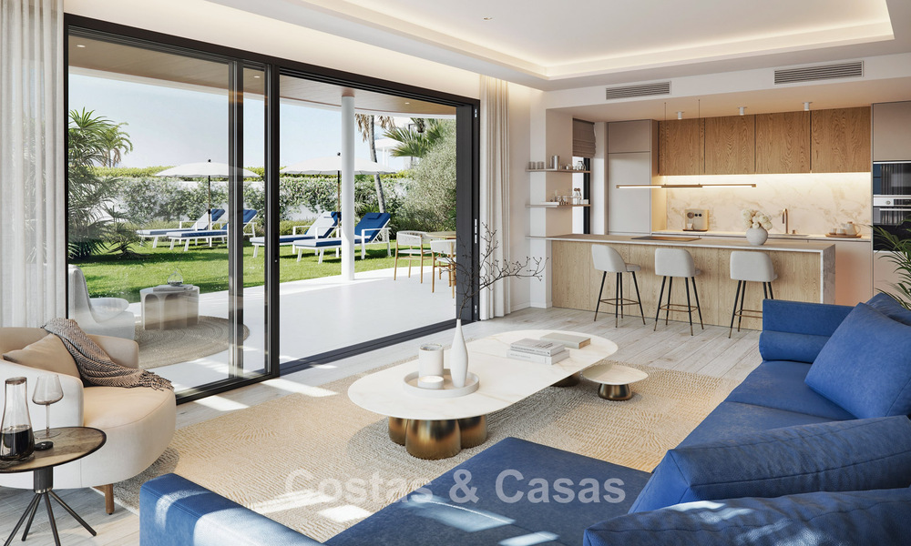 ¡Lanzamiento! Apartamentos con vistas panorámicas al mar en venta, en primera línea de golf en Mijas Costa, Costa del Sol 784986