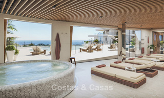 ¡Lanzamiento! Apartamentos con vistas panorámicas al mar en venta, en primera línea de golf en Mijas Costa, Costa del Sol 784990 