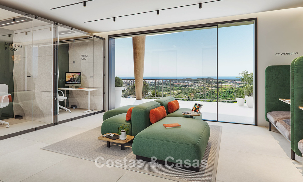 ¡Lanzamiento! Apartamentos con vistas panorámicas al mar en venta, en primera línea de golf en Mijas Costa, Costa del Sol 784994