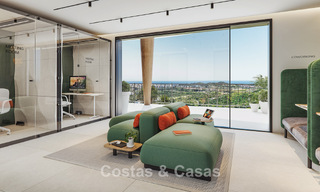 ¡Lanzamiento! Apartamentos con vistas panorámicas al mar en venta, en primera línea de golf en Mijas Costa, Costa del Sol 784994 