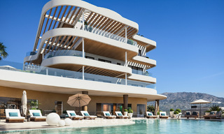 ¡Lanzamiento! Apartamentos con vistas panorámicas al mar en venta, en primera línea de golf en Mijas Costa, Costa del Sol 784998 