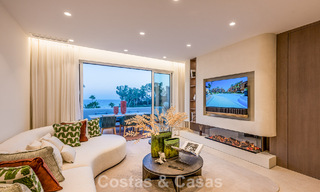 Ático de lujo con vistas al mar en venta en un complejo cerrado en la playa de la Nueva Milla de Oro, entre Marbella y Estepona 785035 