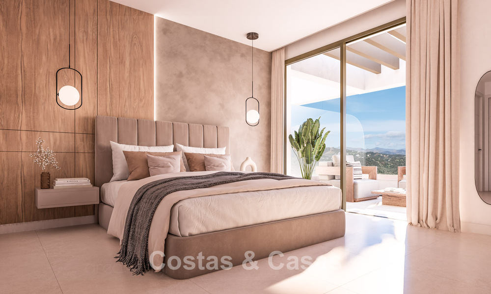 ¡Lanzamiento! Innovadores apartamentos sobre plano con vistas panorámicas al mar en venta cerca del centro de Estepona 785259