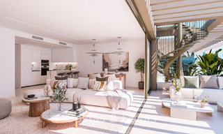 ¡Lanzamiento! Innovadores apartamentos sobre plano con vistas panorámicas al mar en venta cerca del centro de Estepona 785260 