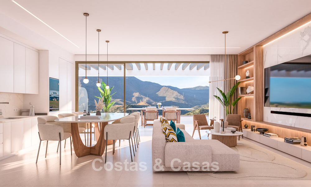 ¡Lanzamiento! Innovadores apartamentos sobre plano con vistas panorámicas al mar en venta cerca del centro de Estepona 785263