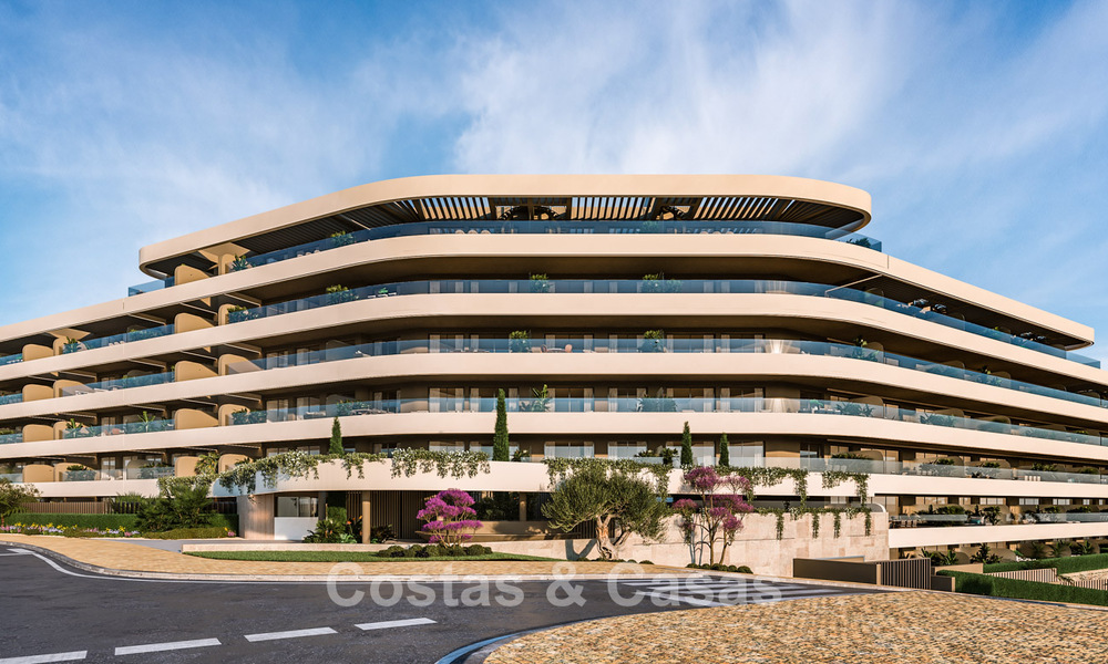 ¡Lanzamiento! Innovadores apartamentos sobre plano con vistas panorámicas al mar en venta cerca del centro de Estepona 785269