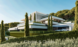 Villas de lujo de alta gama con vistas panorámicas al mar en una urbanización segura en Benahavís, Marbella 785787 