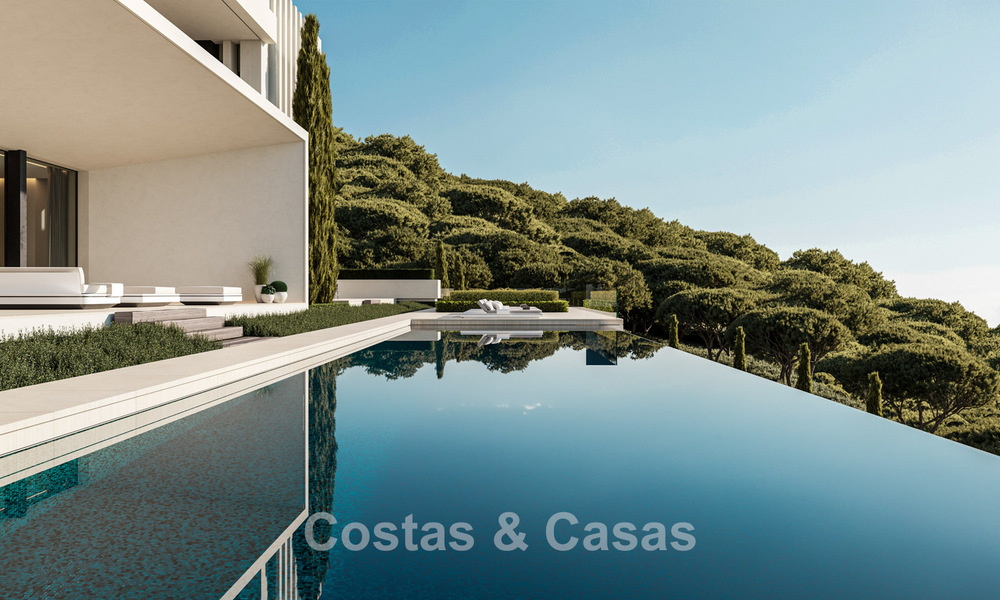 Villas de lujo de alta gama con vistas panorámicas al mar en una urbanización segura en Benahavís, Marbella 785788