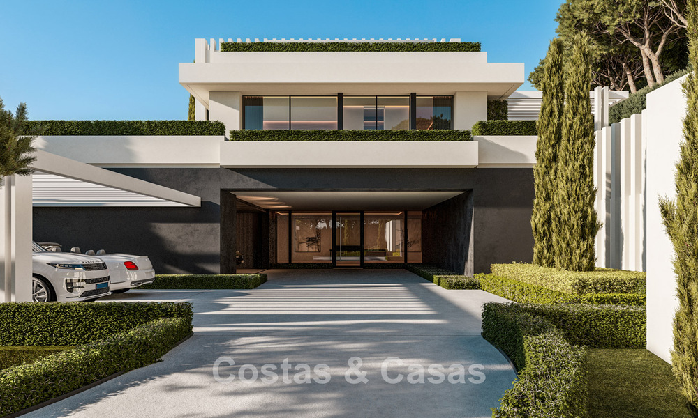 Villas de lujo de alta gama con vistas panorámicas al mar en una urbanización segura en Benahavís, Marbella 785790