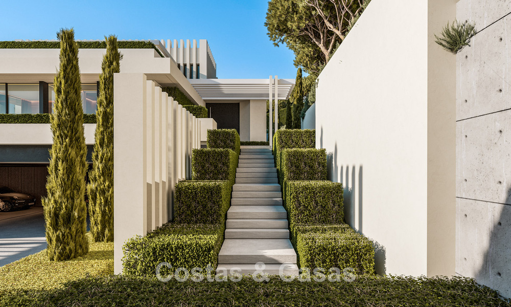 Villas de lujo de alta gama con vistas panorámicas al mar en una urbanización segura en Benahavís, Marbella 785791