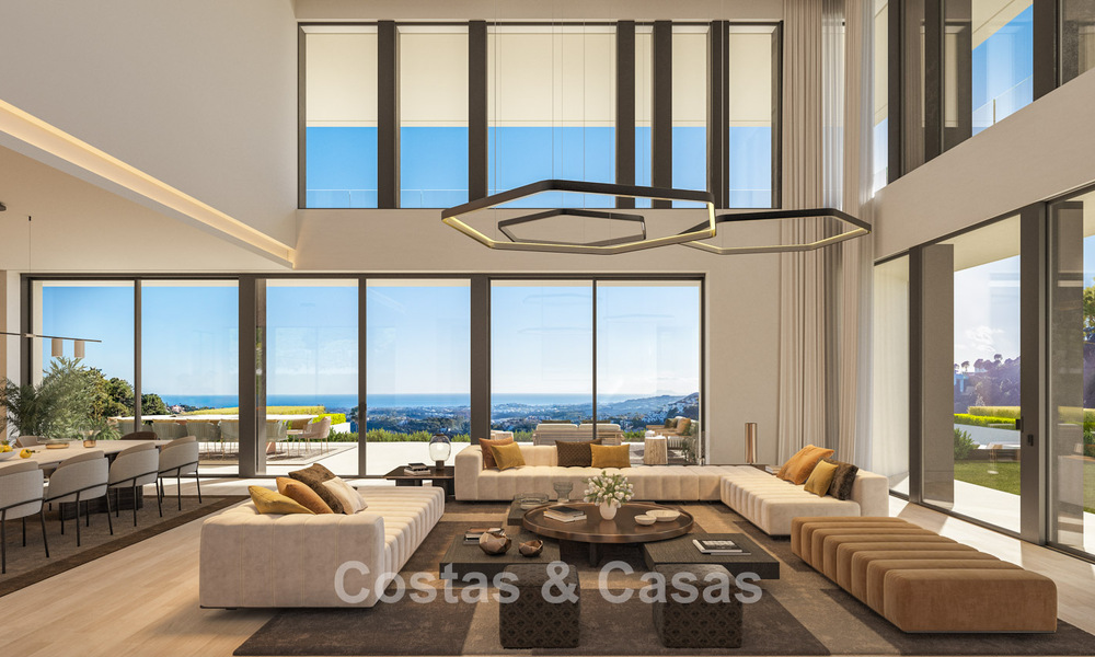 Prestigiosas villas con impresionantes vistas panorámicas al mar, ubicadas en una urbanización segura en Benahavís, Marbella 785795
