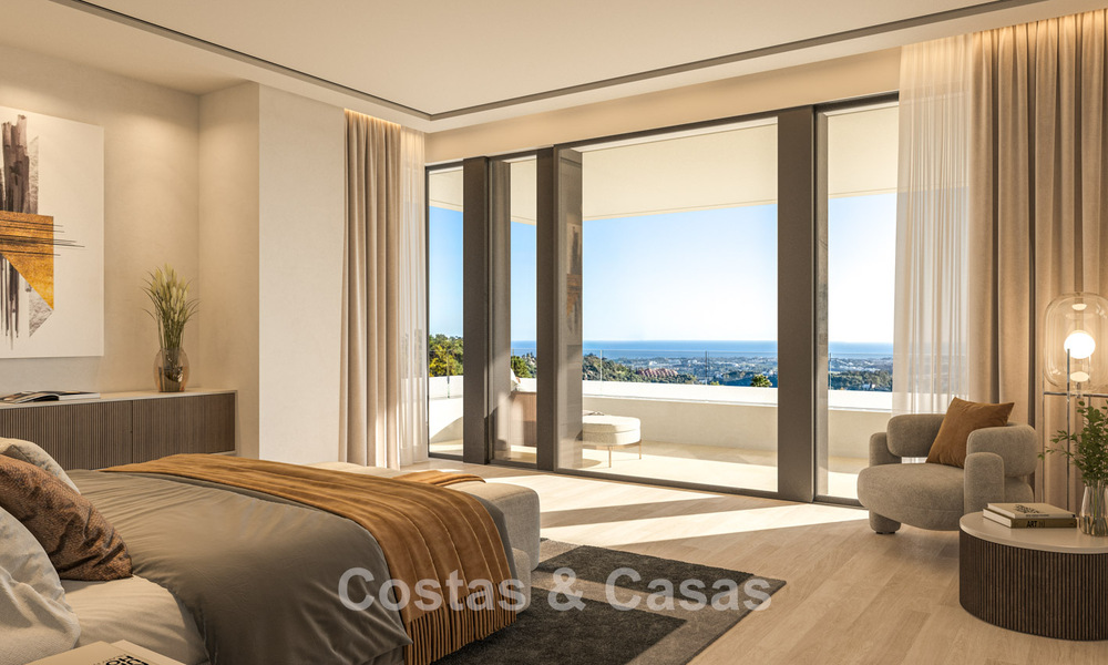 Prestigiosas villas con impresionantes vistas panorámicas al mar, ubicadas en una urbanización segura en Benahavís, Marbella 785801