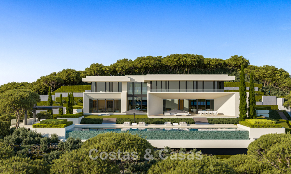 Prestigiosas villas con impresionantes vistas panorámicas al mar, ubicadas en una urbanización segura en Benahavís, Marbella 785807