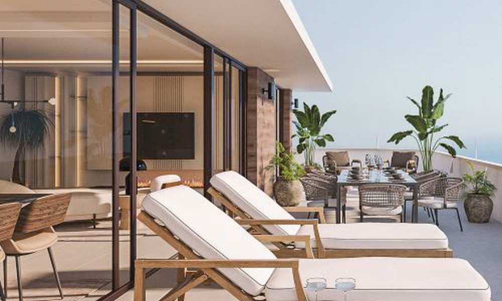 Apartamentos en venta en una ubicación privilegiada con vistas al mar, entre Benalmádena y Fuengirola, Costa del Sol 785815
