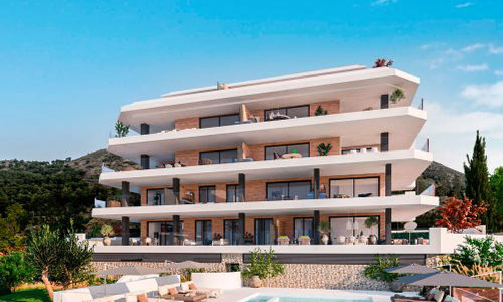 Apartamentos en venta en una ubicación privilegiada con vistas al mar, entre Benalmádena y Fuengirola, Costa del Sol 785817