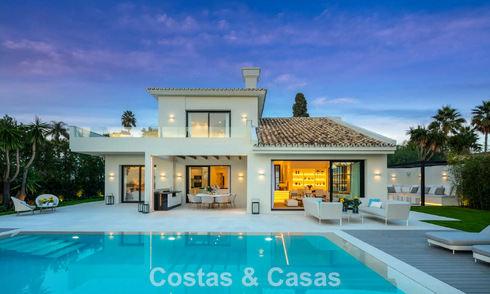 Villa familiar modernizada en venta en un atractivo entorno de golf en Nueva Andalucía, Marbella 786839