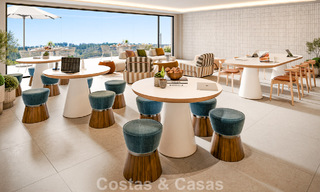 ¡Lanzamiento! Apartamentos innovadores sobre plano en venta con vistas al mar en las colinas de Marbella Este 787026 