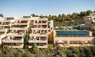 ¡Lanzamiento! Apartamentos innovadores sobre plano en venta con vistas al mar en las colinas de Marbella Este 787027 