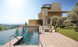 ¡Lanzamiento! Apartamentos innovadores sobre plano en venta con vistas al mar en las colinas de Marbella Este 787029 